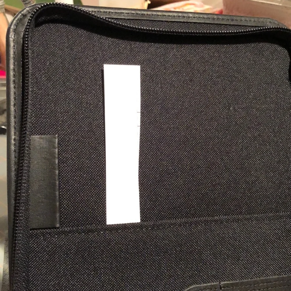 Sun Microsystems genuine leather professional zip portfolio